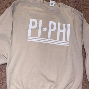 Tan pi phi crewneck